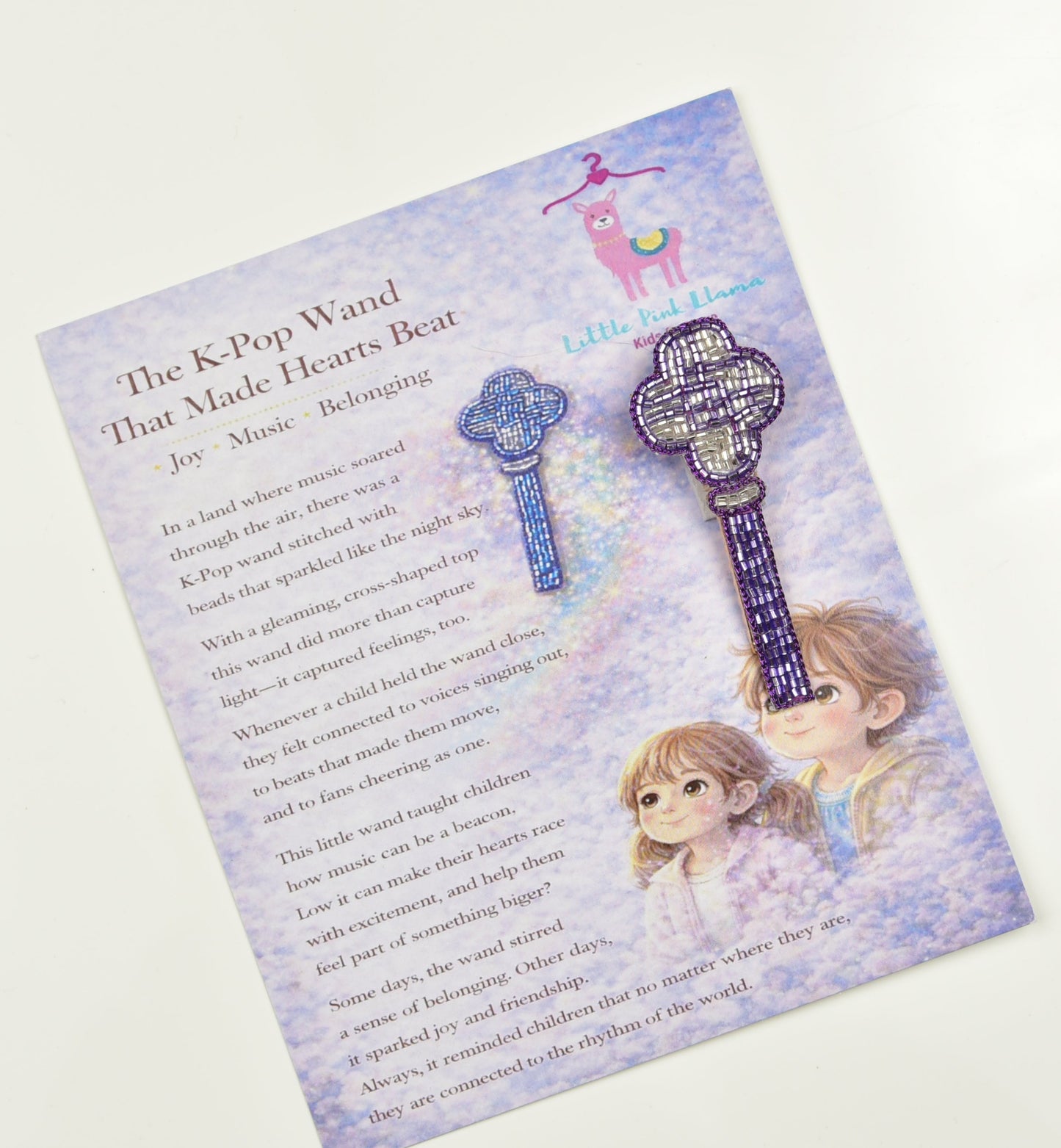Handmade K-Pop hair clip for kids birthday party — Wand K-Pop by Little Pink Llama India