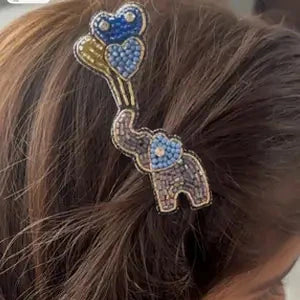 Elephant With Balloons - Hair Clip — handmade kids accessory by Little Pink Llama