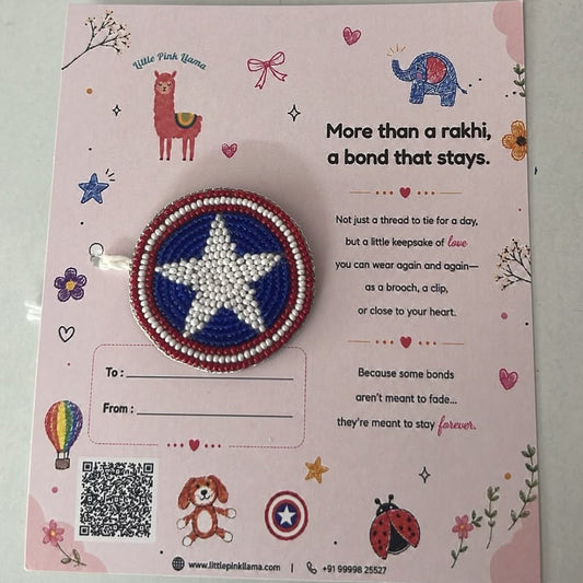 Captain America rakhi - reusable