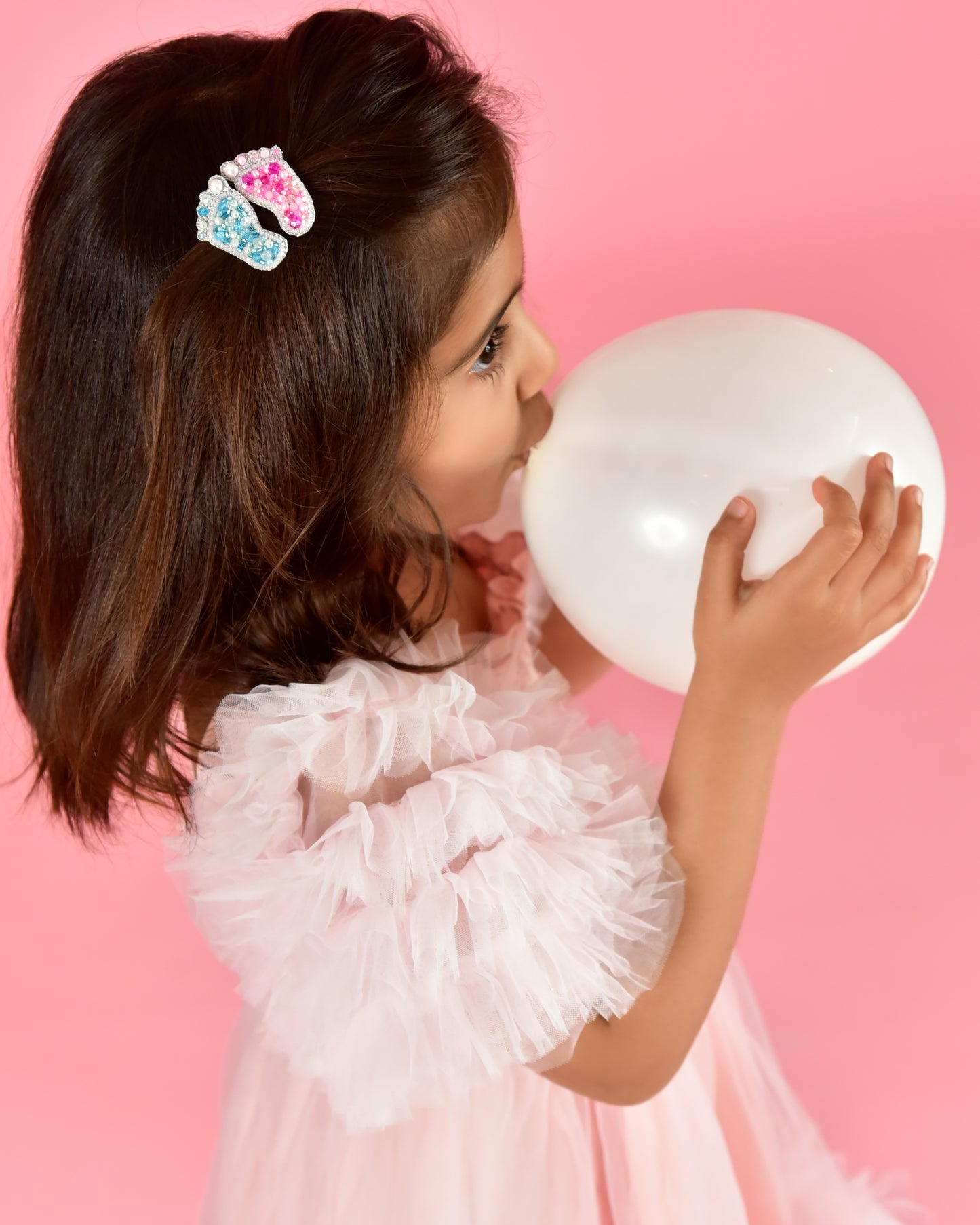 Non-slip handmade hair clip for babies and toddlers — First Steps by Little Pink Llama