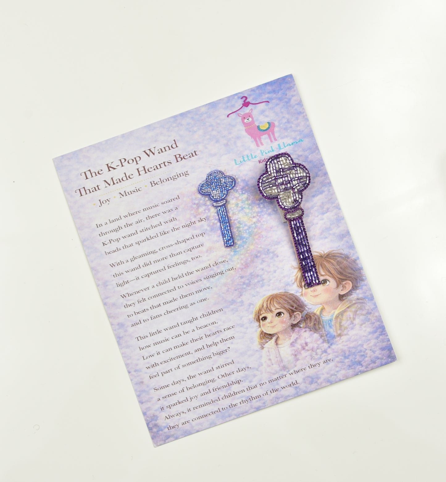 Handmade K-Pop hair clip for kids birthday party — Wand K-Pop by Little Pink Llama India  