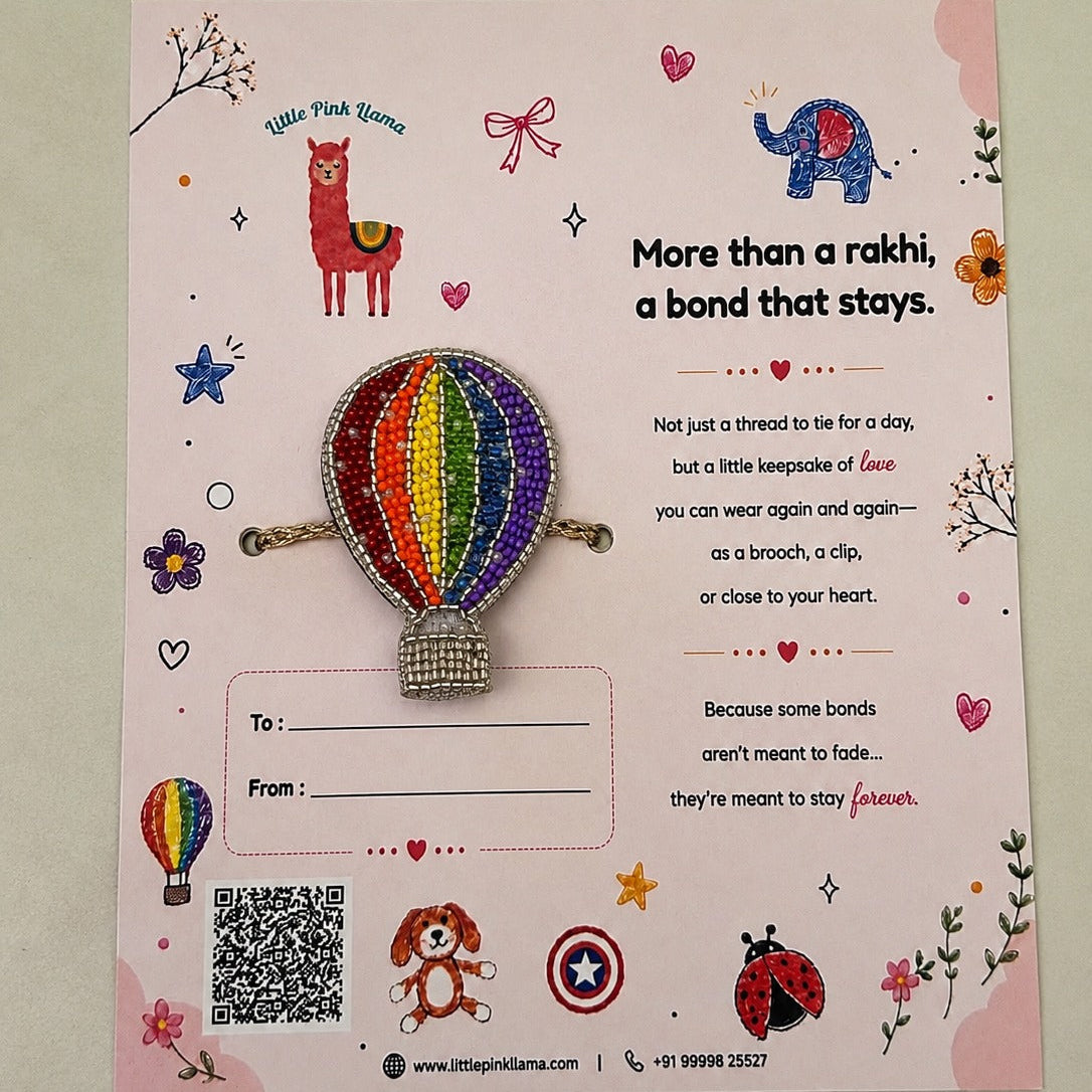 Hot Air Baloon Rakhi reusable