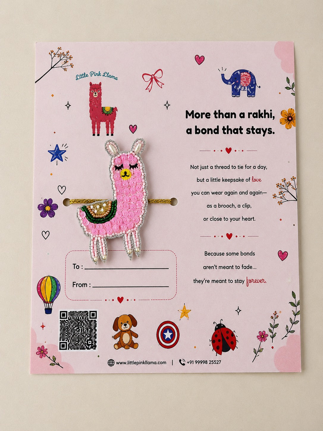 Llama Reusable Rakhi