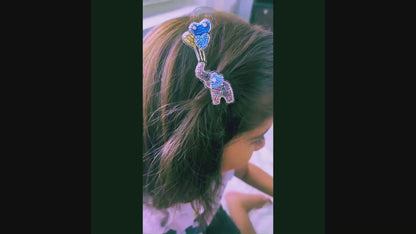 Elephant With Balloons - Hair Clip